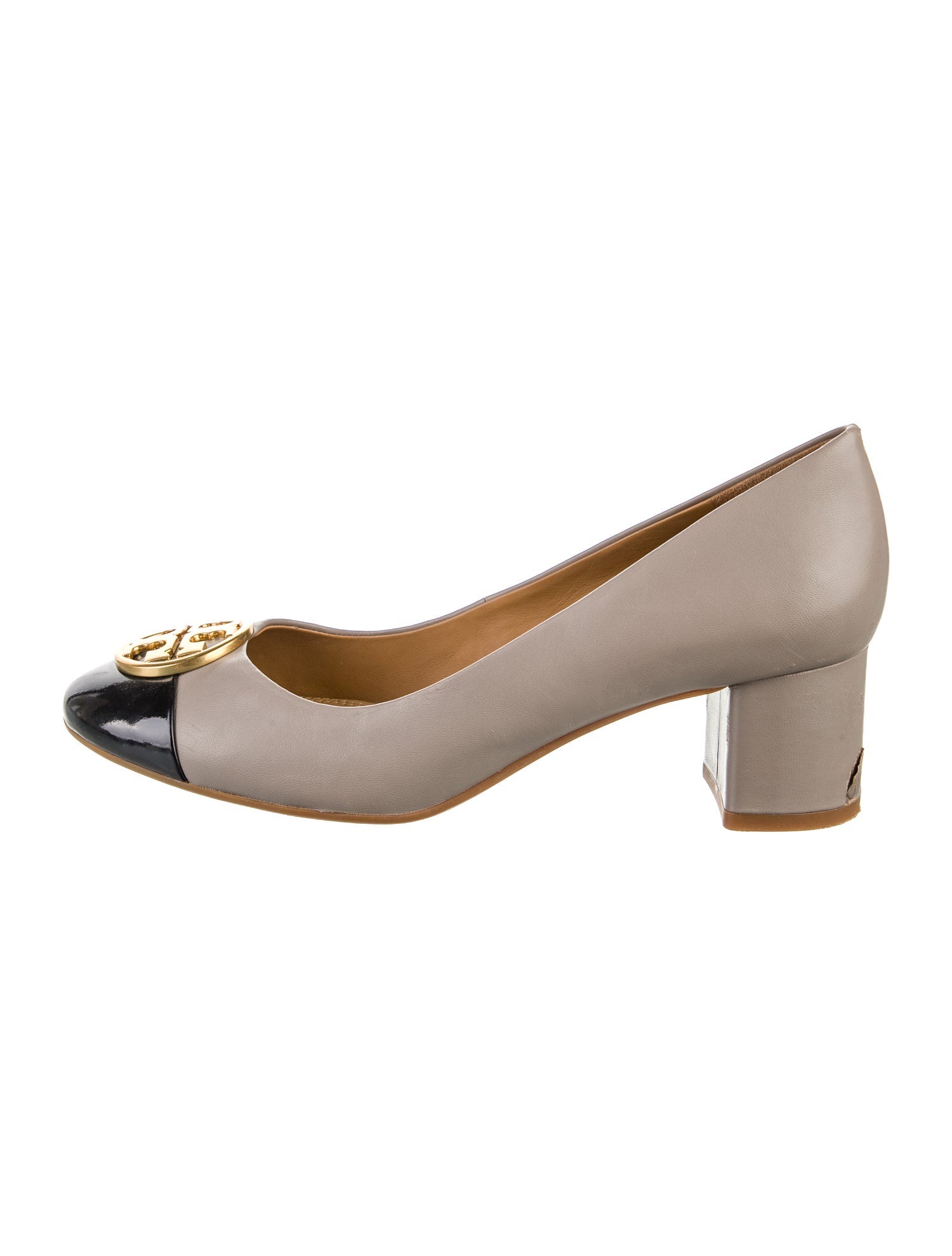 Tory Burch Leather Colorblock Pattern Pumps