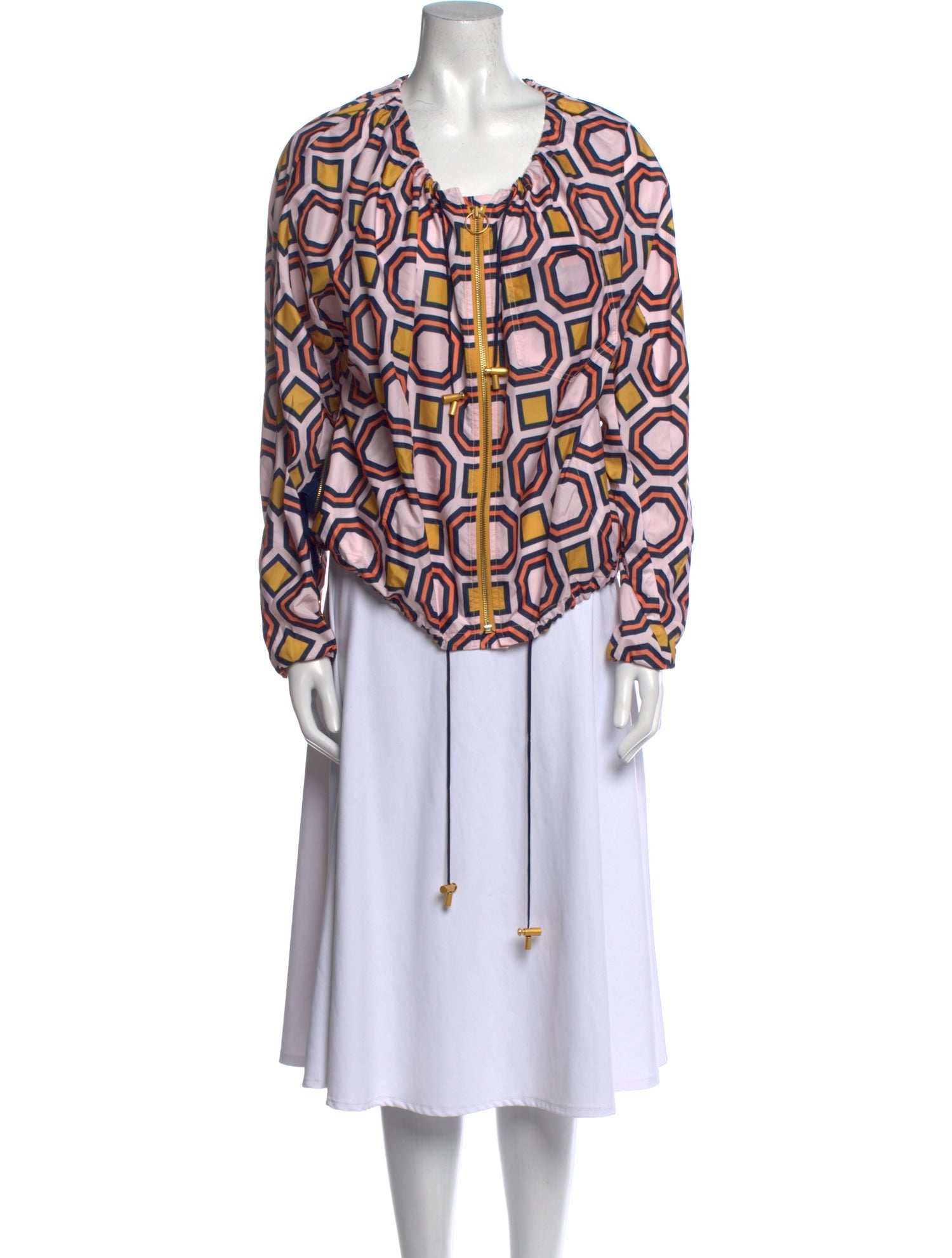 Tory Burch Printed Scoop Neck Blouse