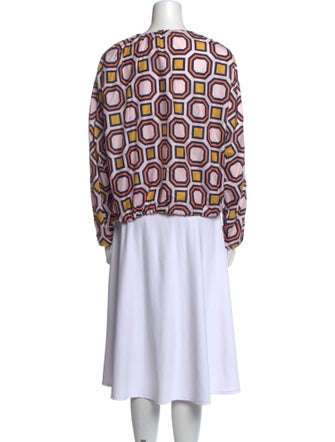 Tory Burch Printed Scoop Neck Blouse