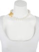 Tory Burch Faux Pearl Roxanne Bead Strand Necklace