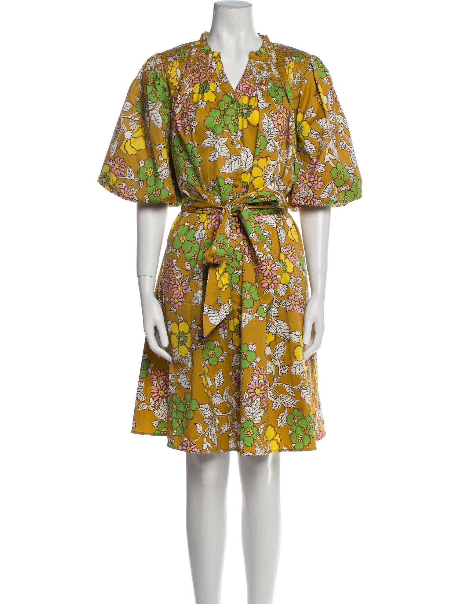 Tory Burch Floral Print Midi Length Dress