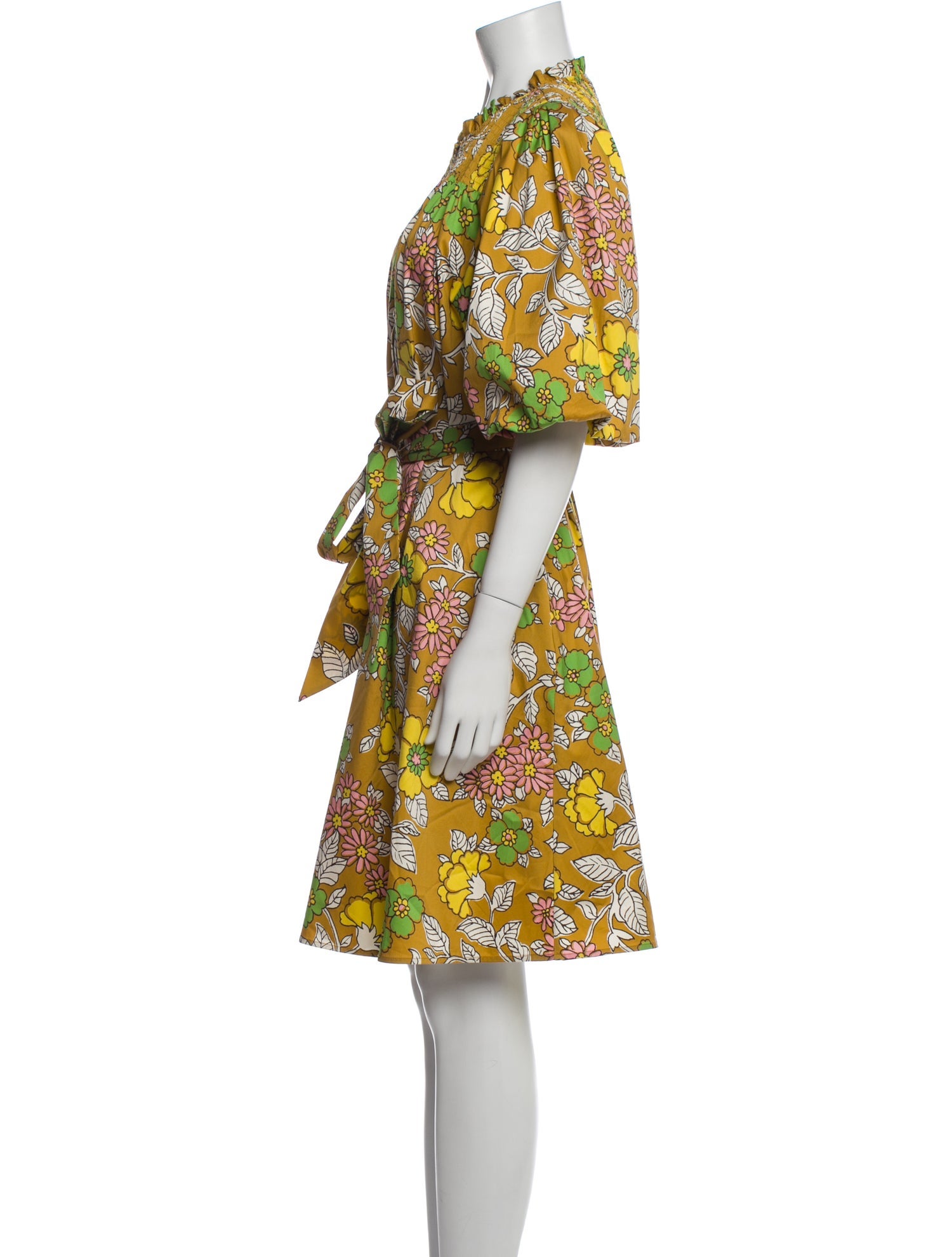 Tory Burch Floral Print Midi Length Dress