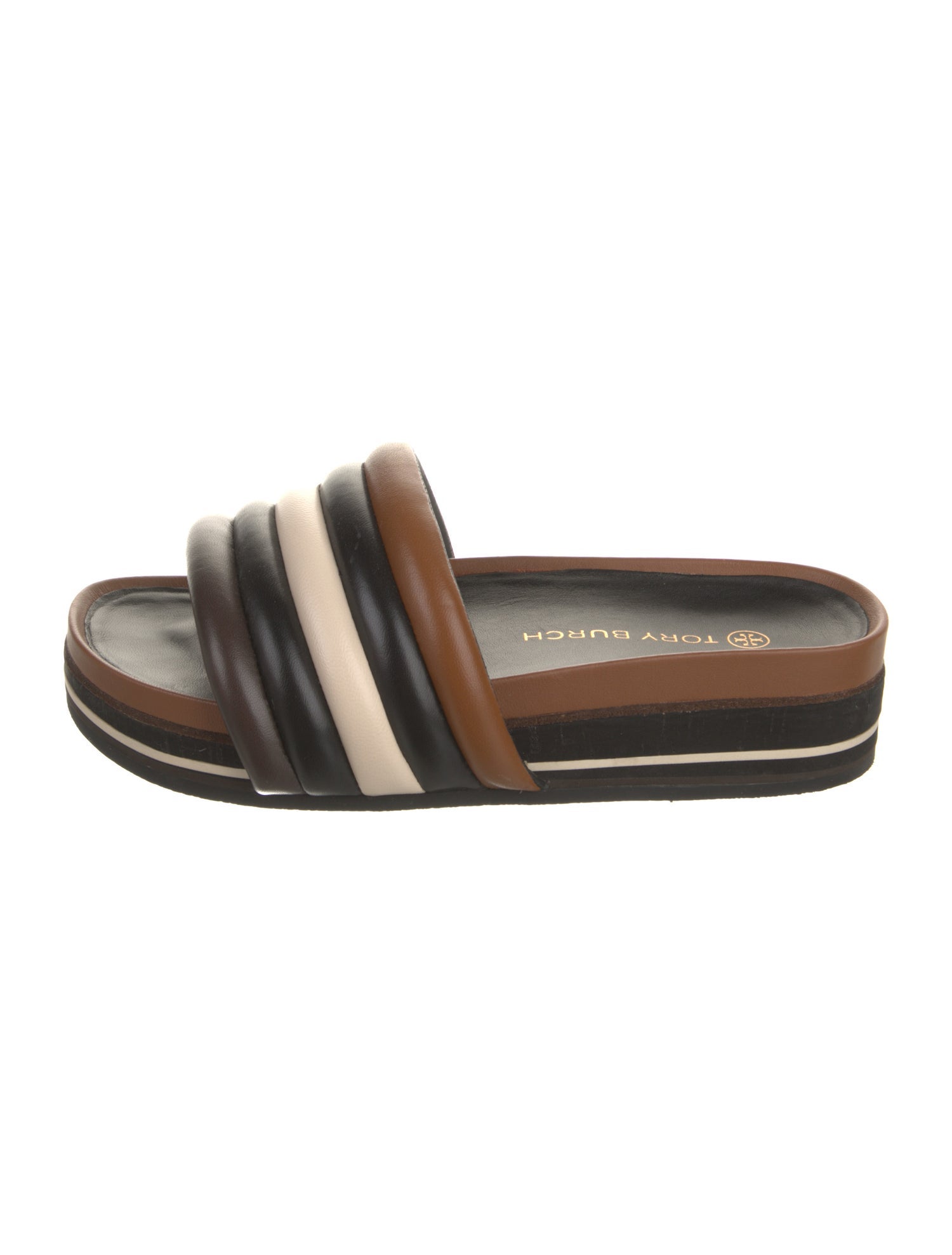 Tory Burch Leather Printed Slides