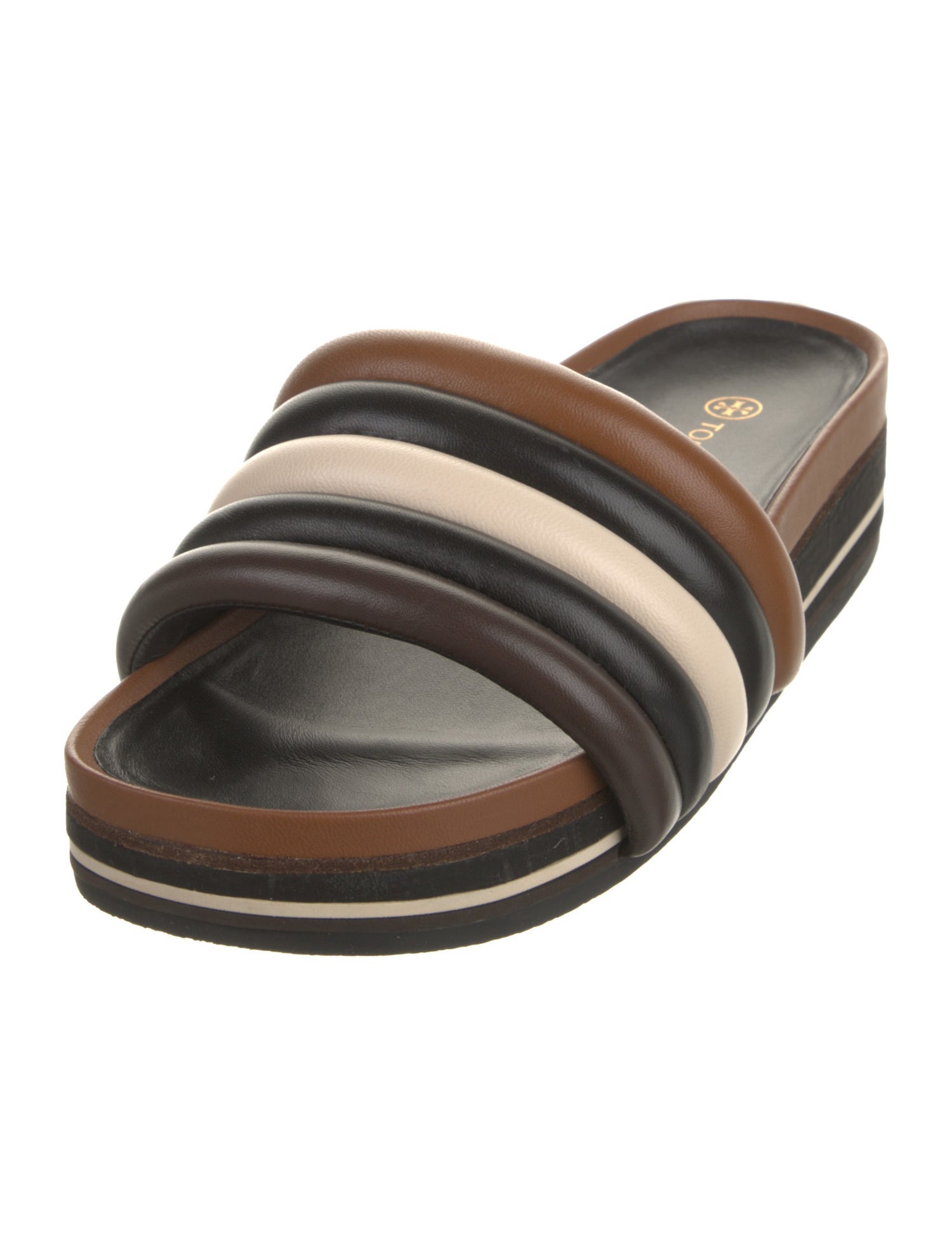 Tory Burch Leather Printed Slides