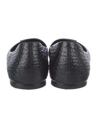 Tory Burch Leather Animal Print Flats