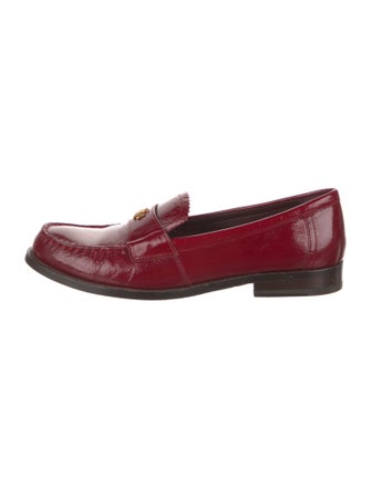 Tory Burch Patent Leather Scalloped Accent Loafers