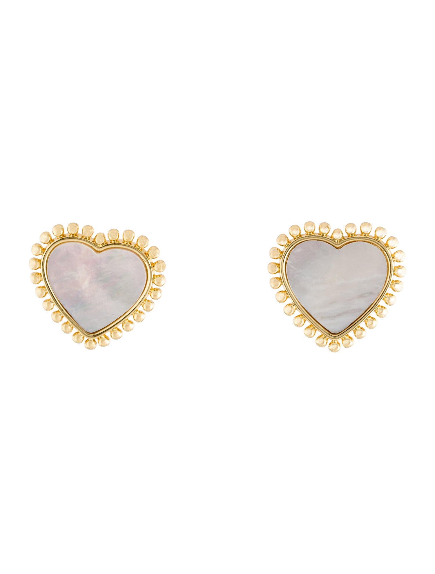 Tory Burch Mother Of Pearl Heart Stud Earrings