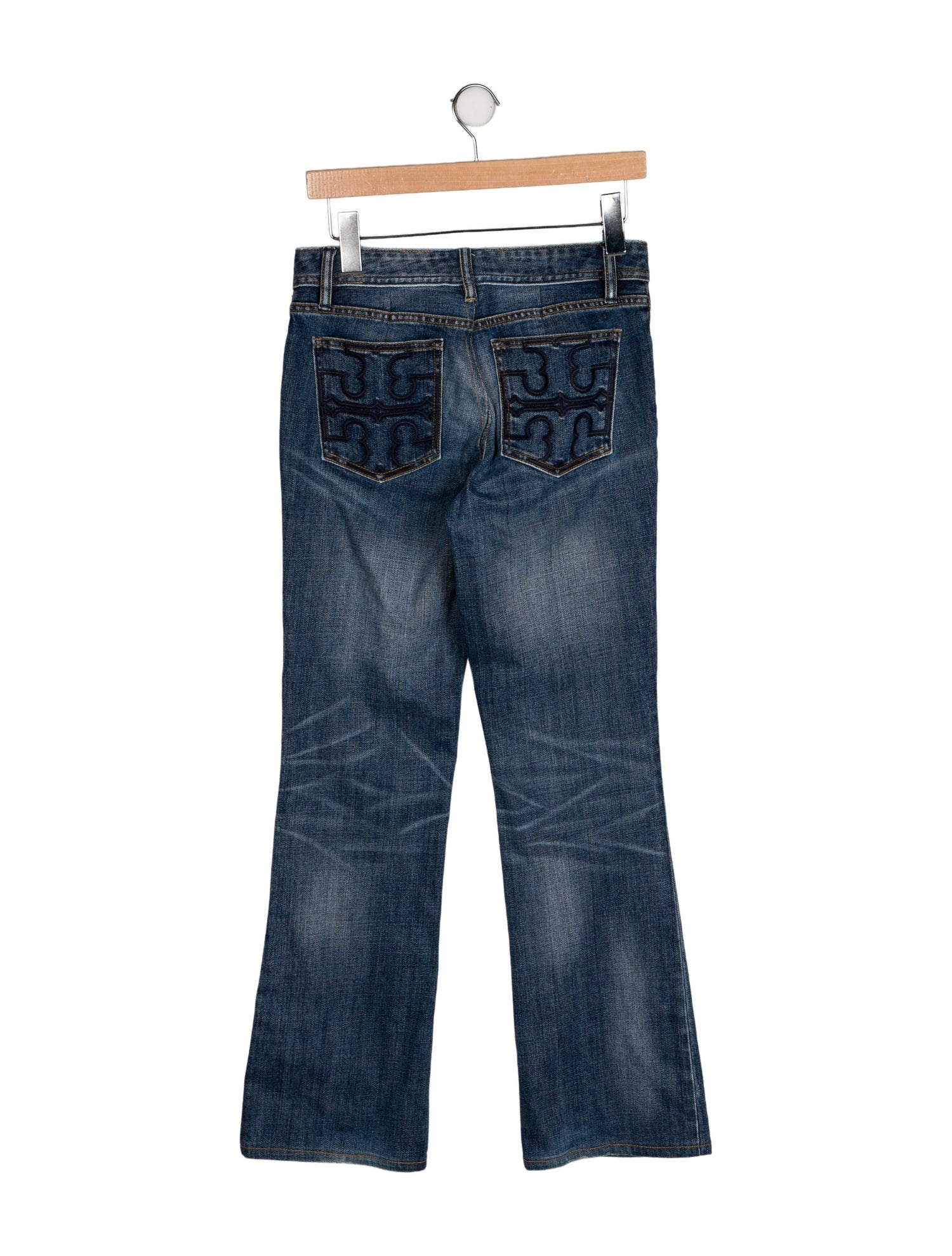 Tory Burch Mid-Rise Wide Leg Jeans