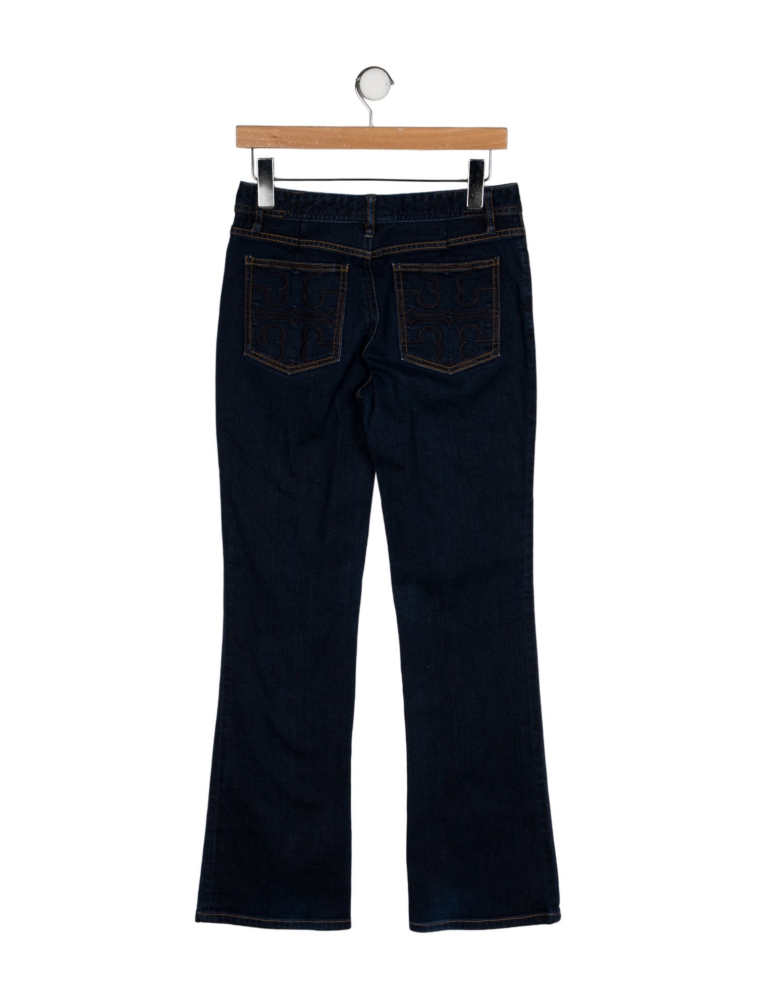 Tory Burch Mid-Rise Wide Leg Jeans