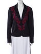 Tory Burch Wool Floral Print Blazer