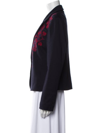 Tory Burch Wool Floral Print Blazer