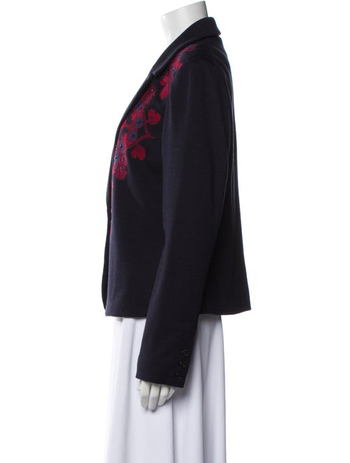 Tory Burch Wool Floral Print Blazer