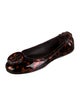 Tory Burch Patent Leather Animal Print Ballet Flats