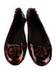 Tory Burch Patent Leather Animal Print Ballet Flats