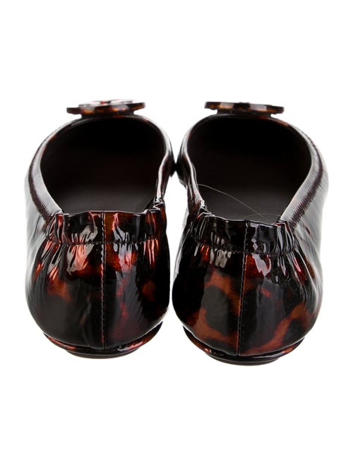 Tory Burch Patent Leather Animal Print Ballet Flats