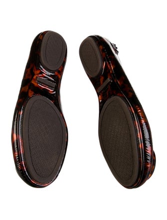 Tory Burch Patent Leather Animal Print Ballet Flats