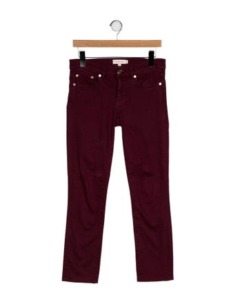 Tory Burch Low-Rise Straight Leg Jeans
