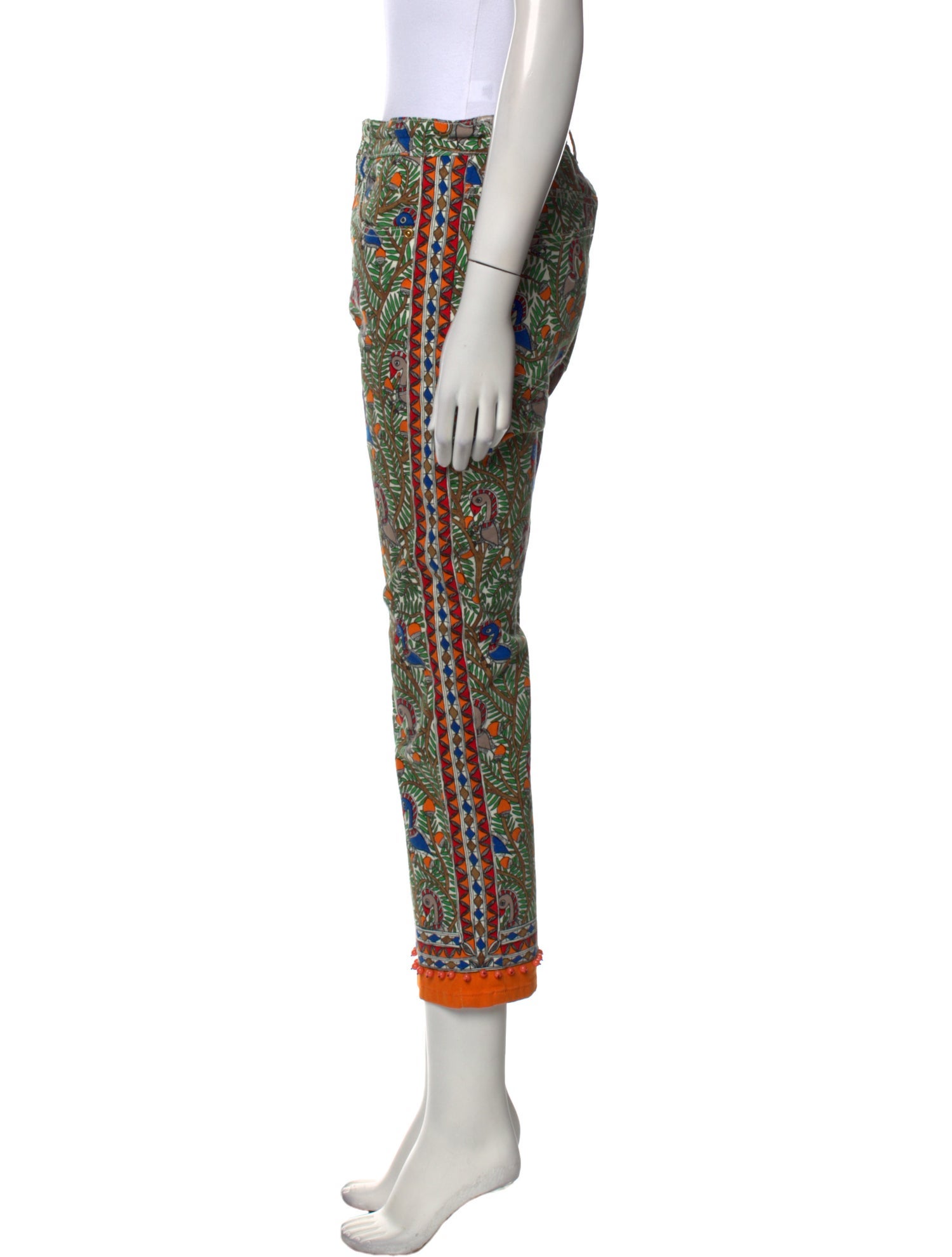 Tory Burch Printed Straight Leg Pants