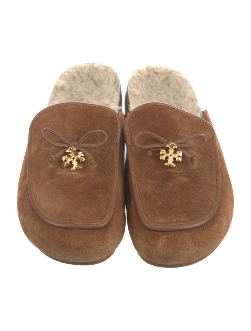 Tory Burch Suede Bow Accents Mules