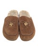 Tory Burch Suede Bow Accents Mules