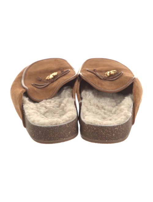 Tory Burch Suede Bow Accents Mules