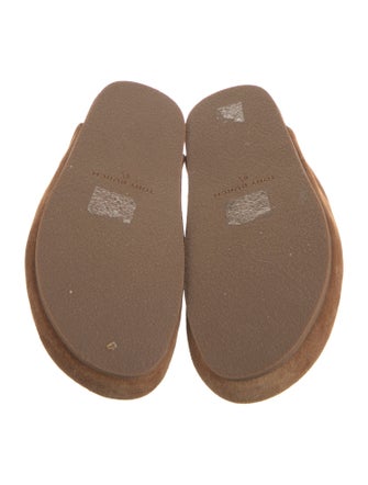 Tory Burch Suede Bow Accents Mules