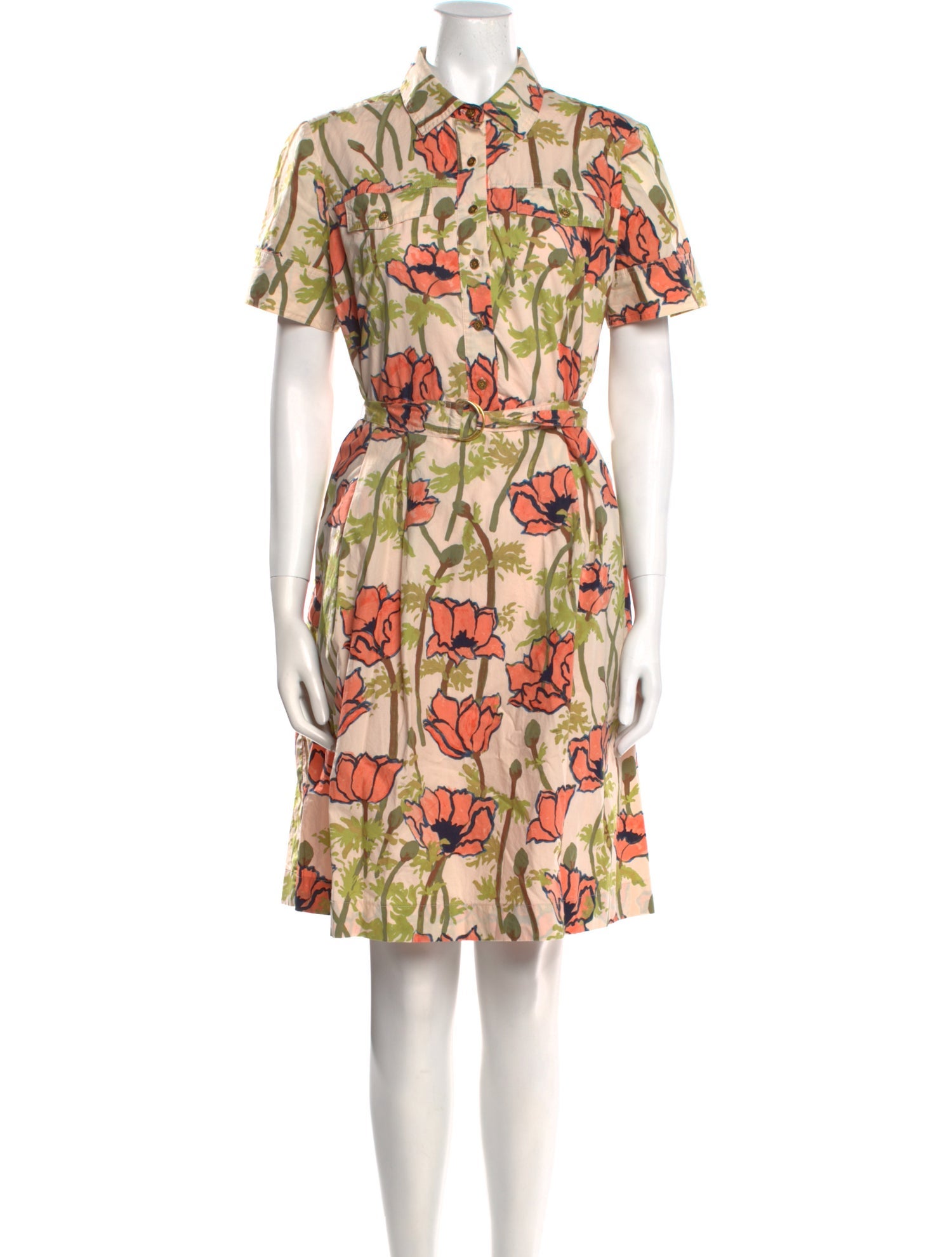 Tory Burch Floral Print Knee-Length Dress