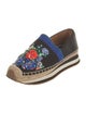 Tory Burch Leather Floral Print Espadrilles