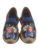 Tory Burch Leather Floral Print Espadrilles