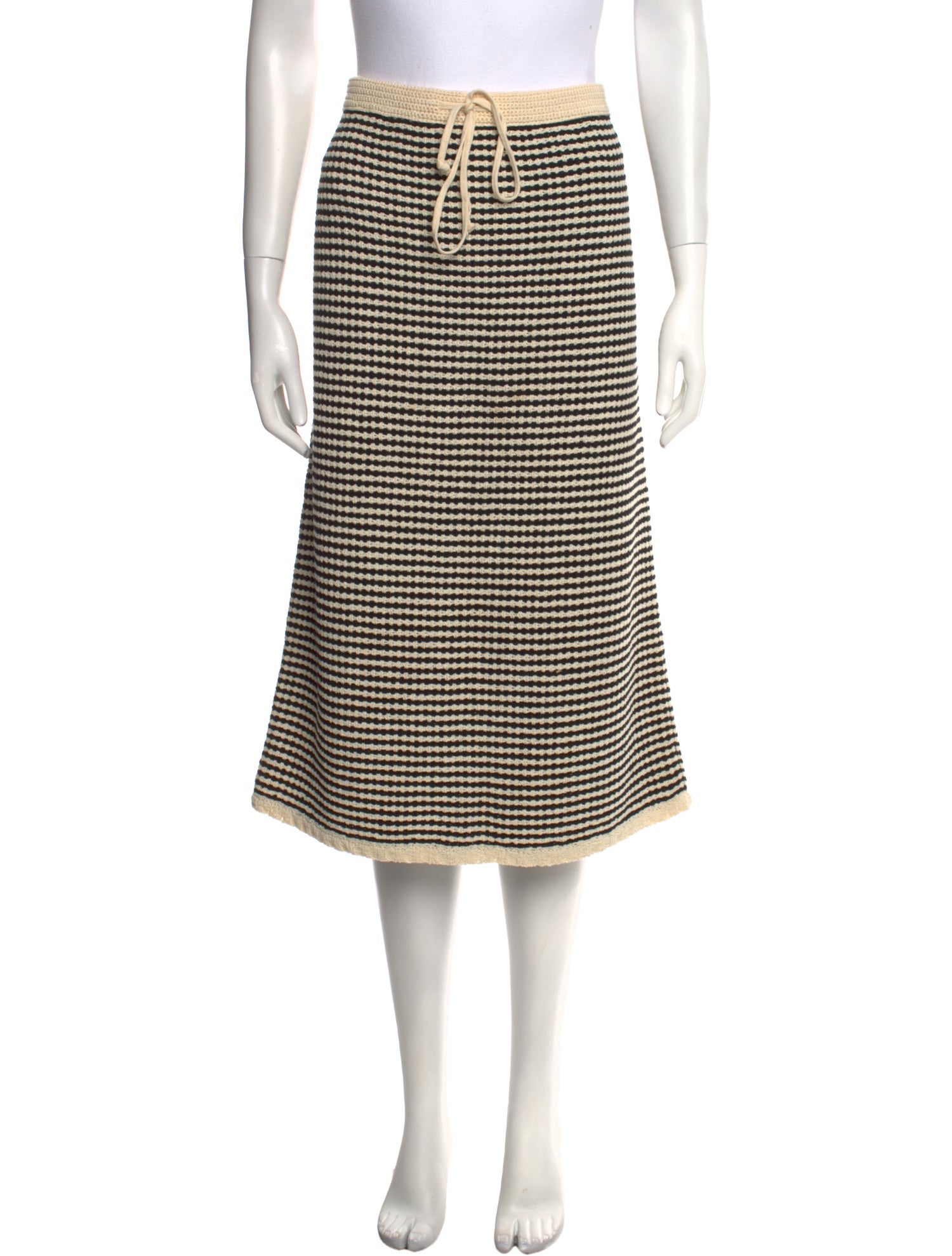 Tory Burch Striped Knee-Length Skirt