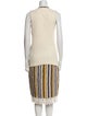 Tory Burch Striped Fringe Trim Accent Skirt Set