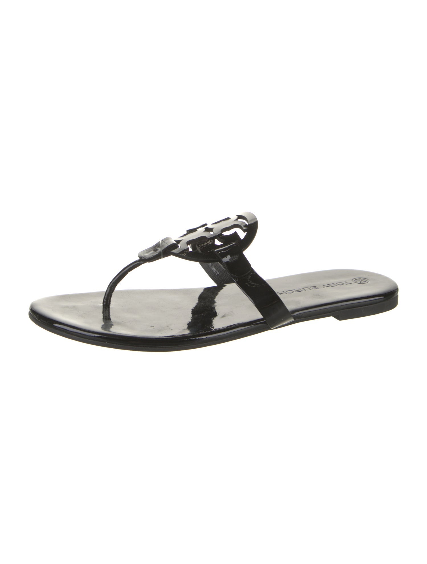 Tory Burch Patent Leather Flip Flops