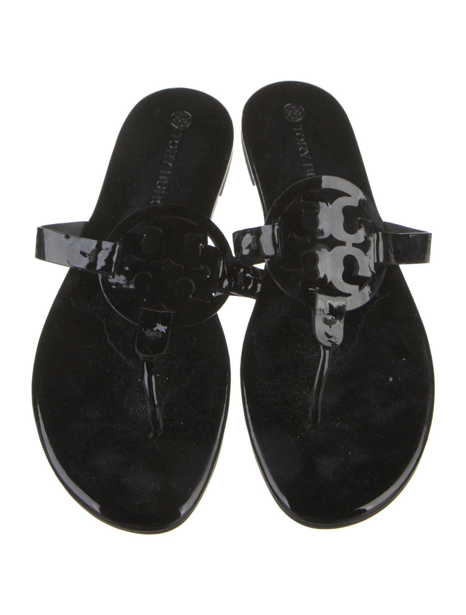 Tory Burch Patent Leather Flip Flops