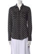 Tory Burch Printed Long Sleeve Button-Up Top