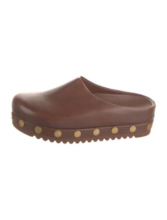 Tory Burch Leather Studded Accents Mules