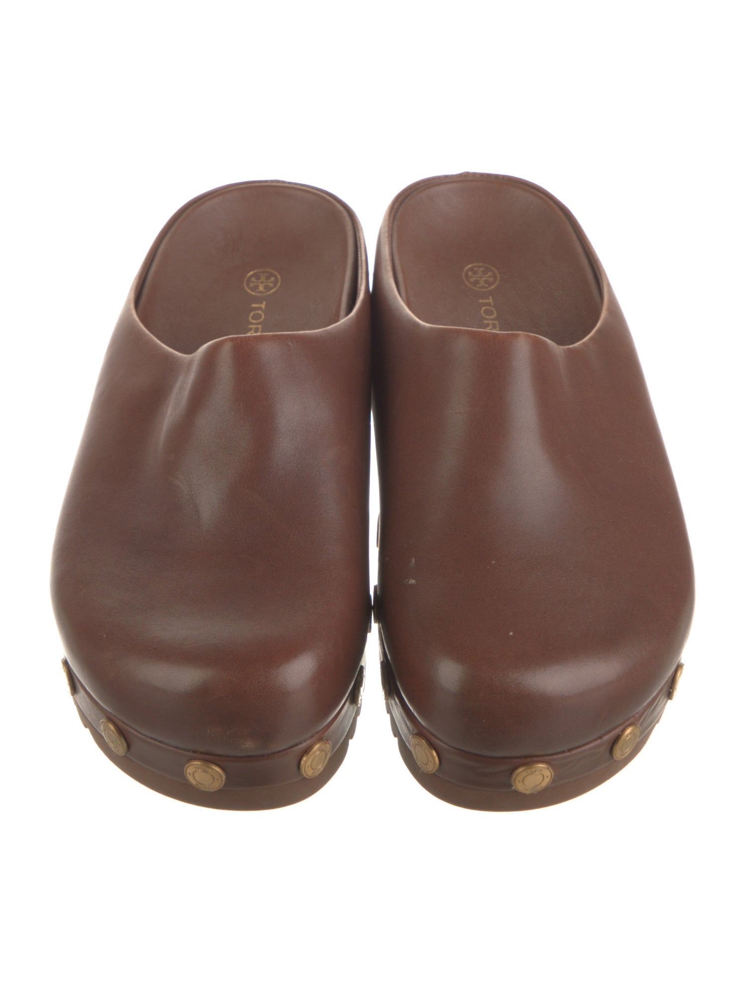 Tory Burch Leather Studded Accents Mules
