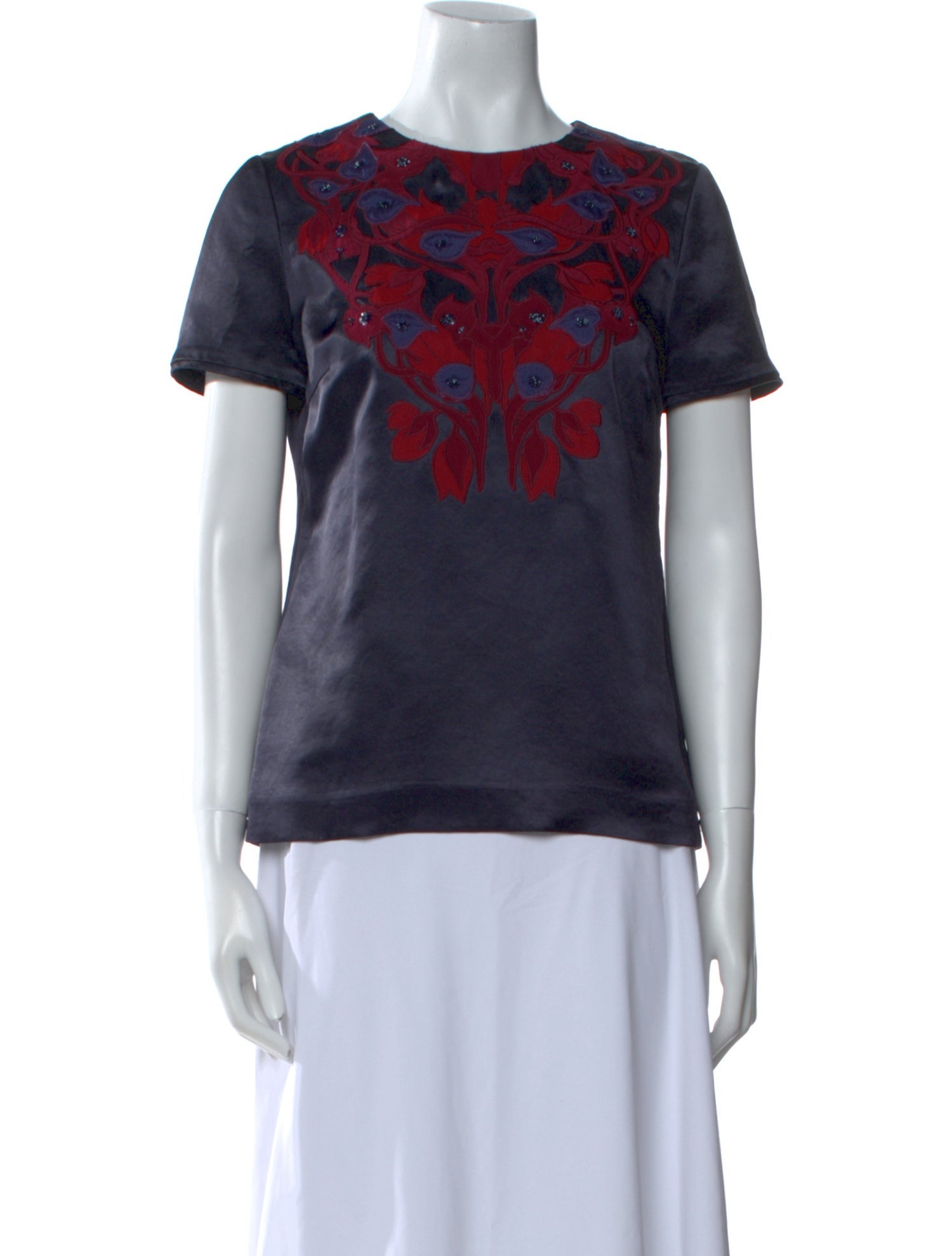Tory Burch Printed Crew Neck T-Shirt