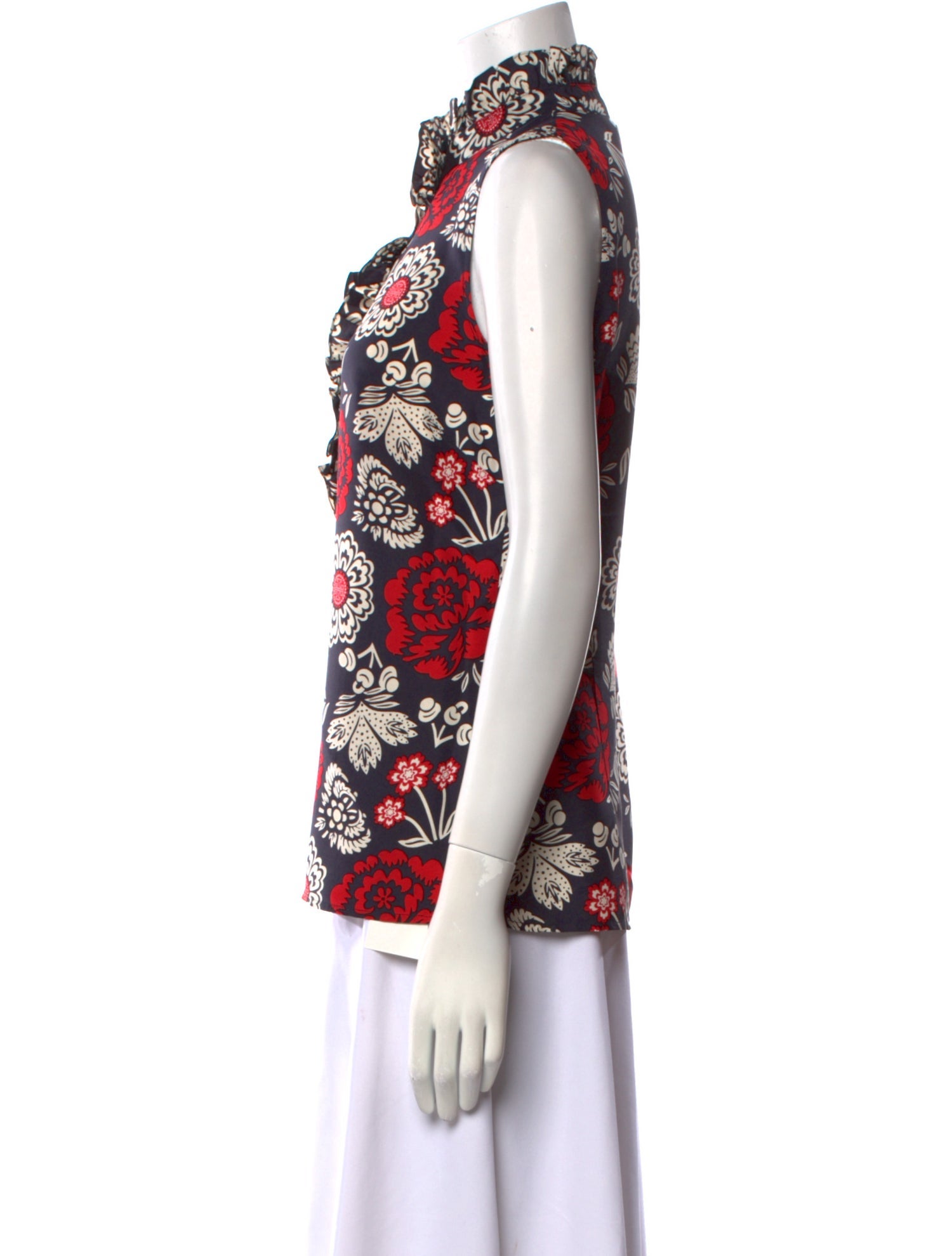 Tory Burch Silk Floral Print Blouse