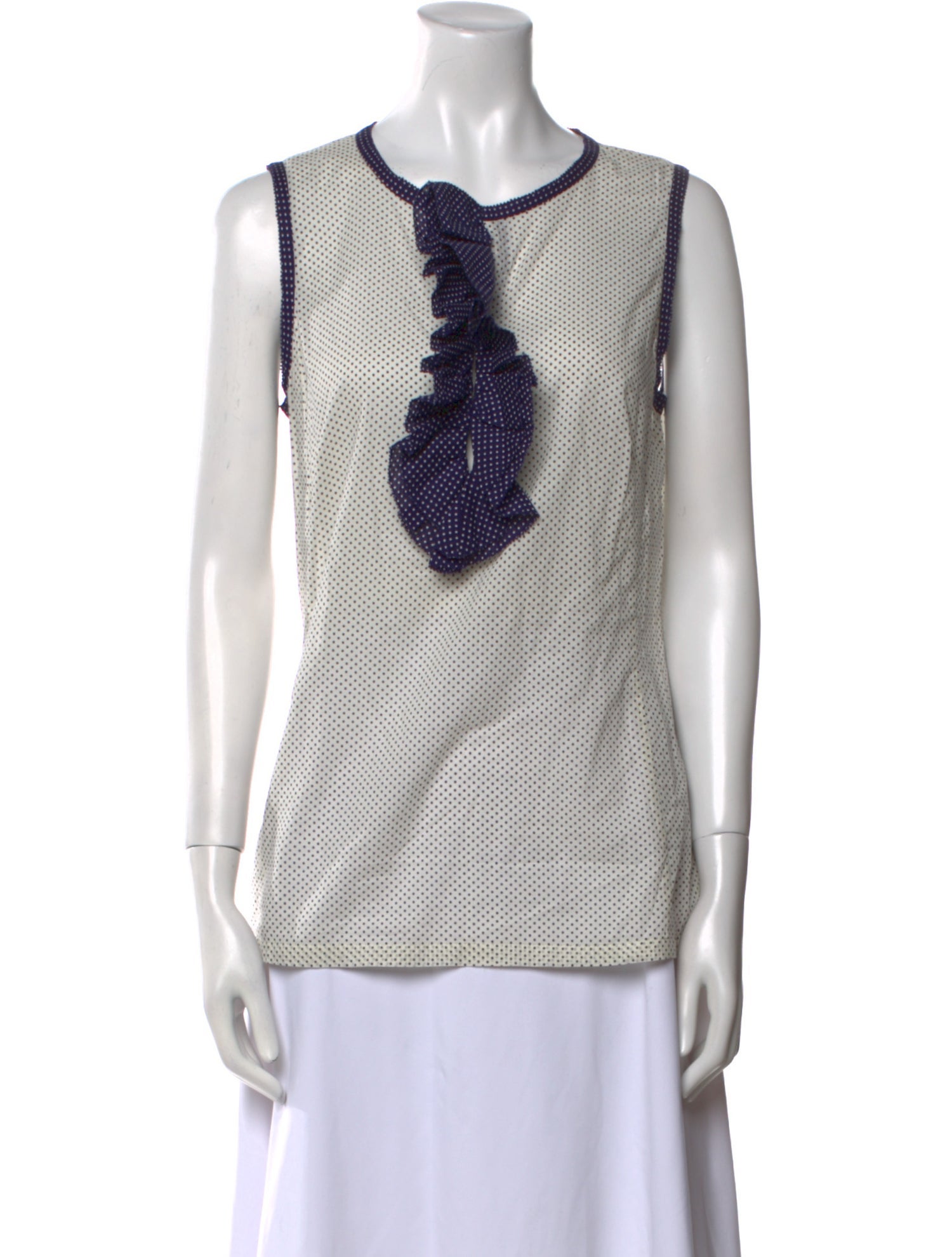 Tory Burch Printed Scoop Neck Top