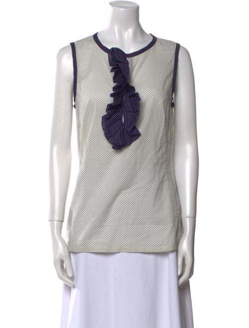 Tory Burch Printed Scoop Neck Top