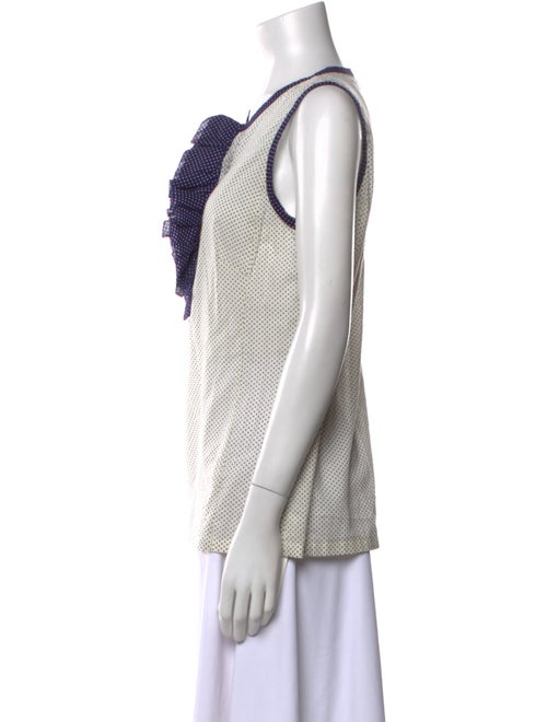 Tory Burch Printed Scoop Neck Top