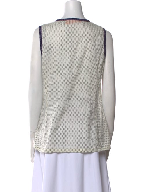 Tory Burch Printed Scoop Neck Top