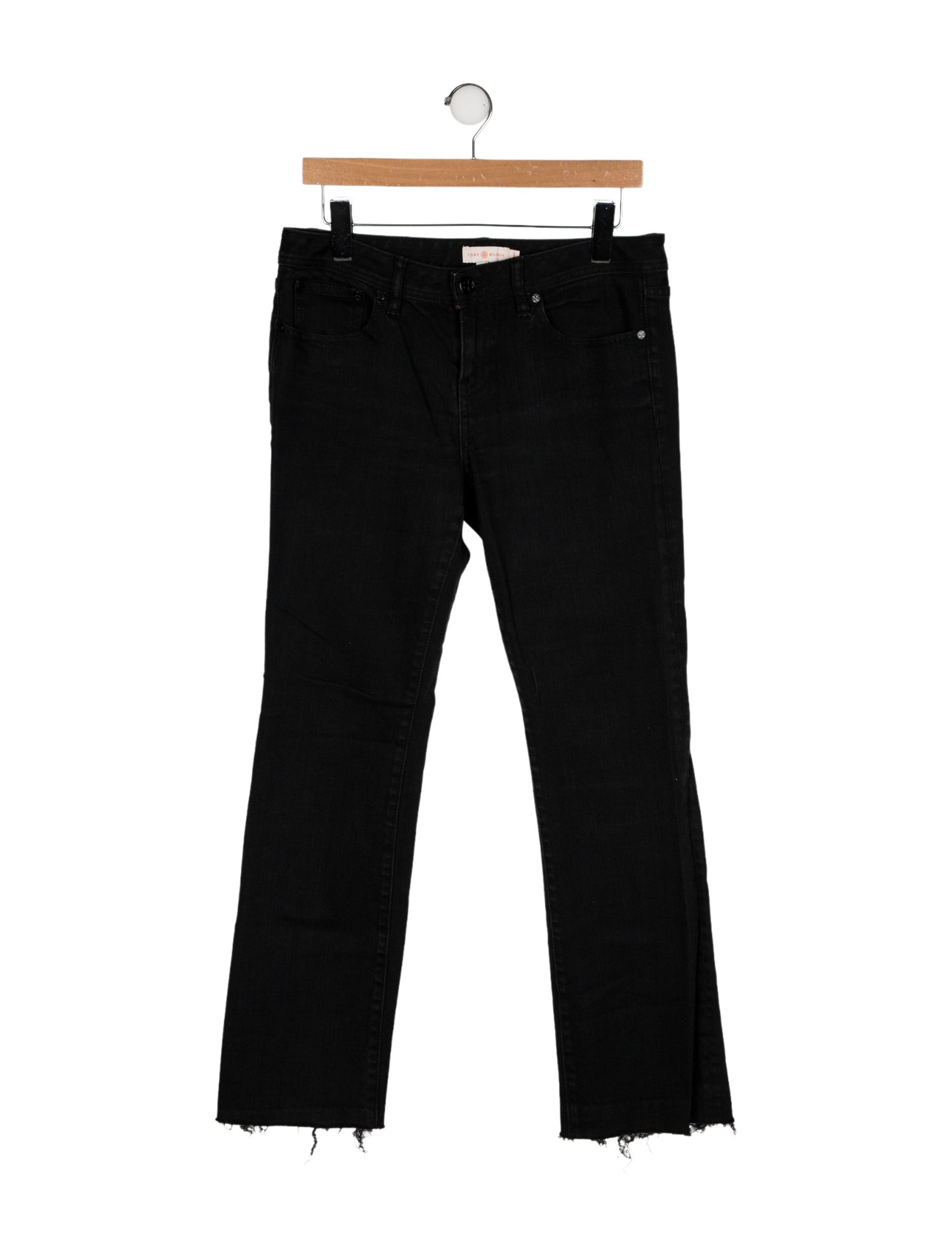 Tory Burch Mid-Rise Straight Leg Jeans