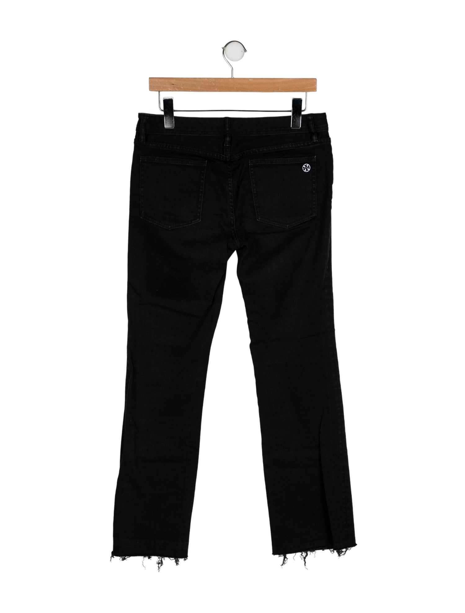 Tory Burch Mid-Rise Straight Leg Jeans