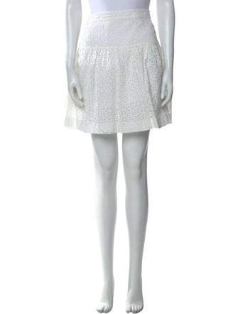 Tory Burch Eyelet Trim Mini Skirt