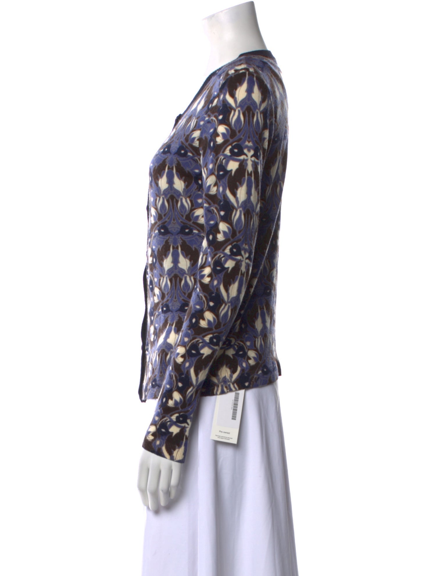 Tory Burch Merino Wool Printed Blouse