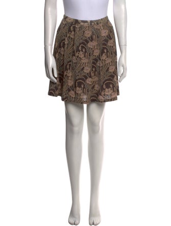 Tory Burch Floral Print Mini Skirt