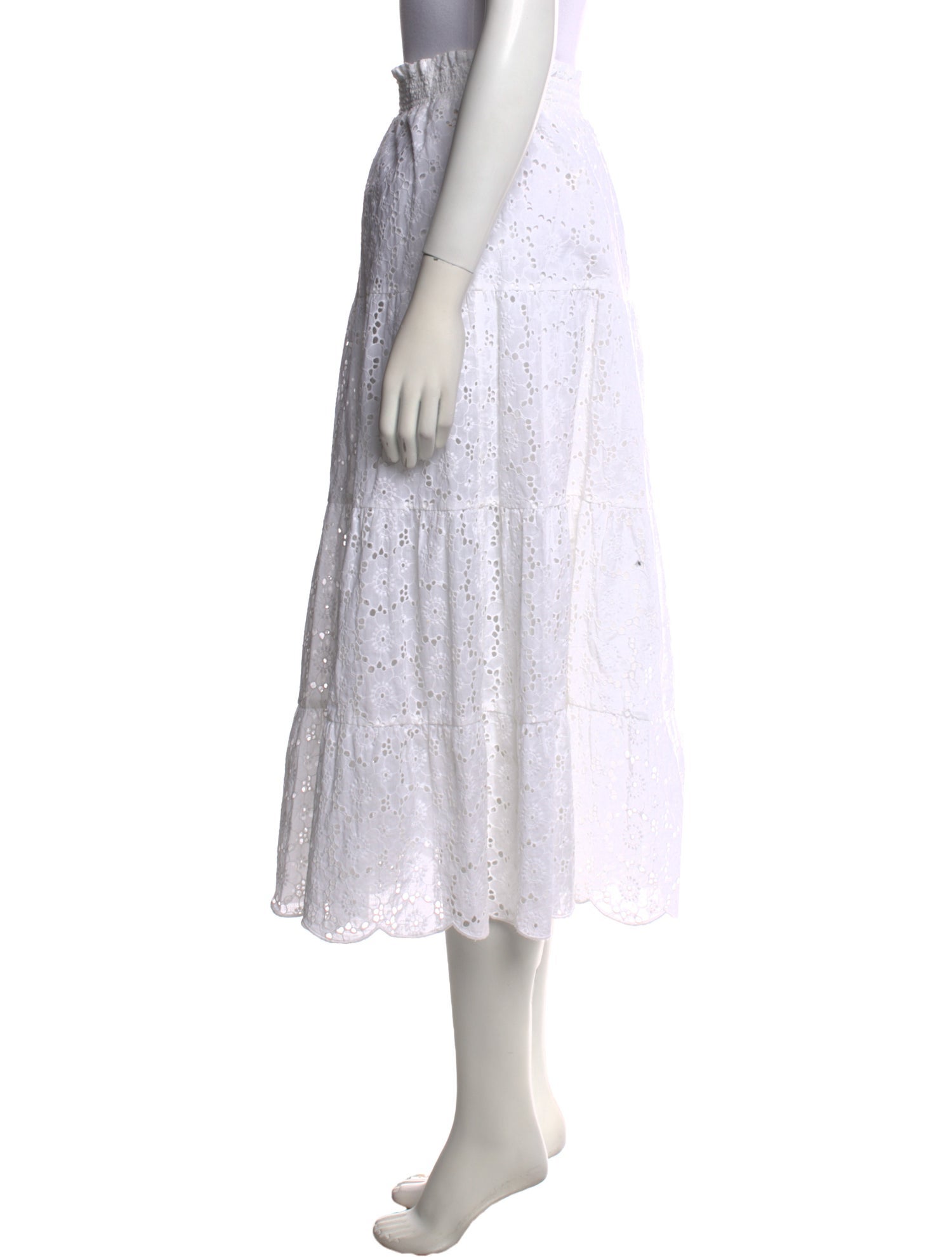 Tory Burch Lace Pattern Midi Length Skirt