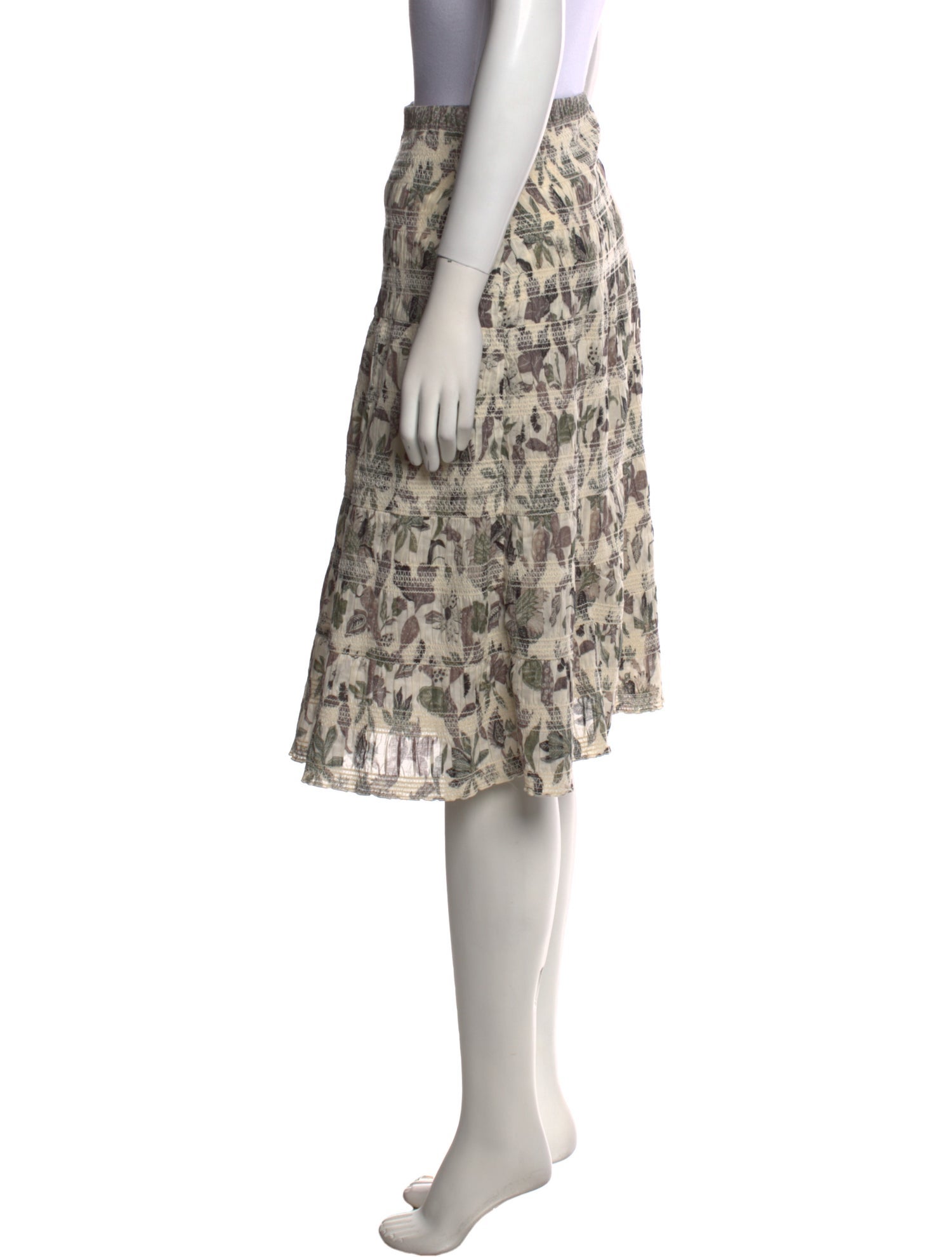 Tory Burch Floral Print Knee-Length Skirt