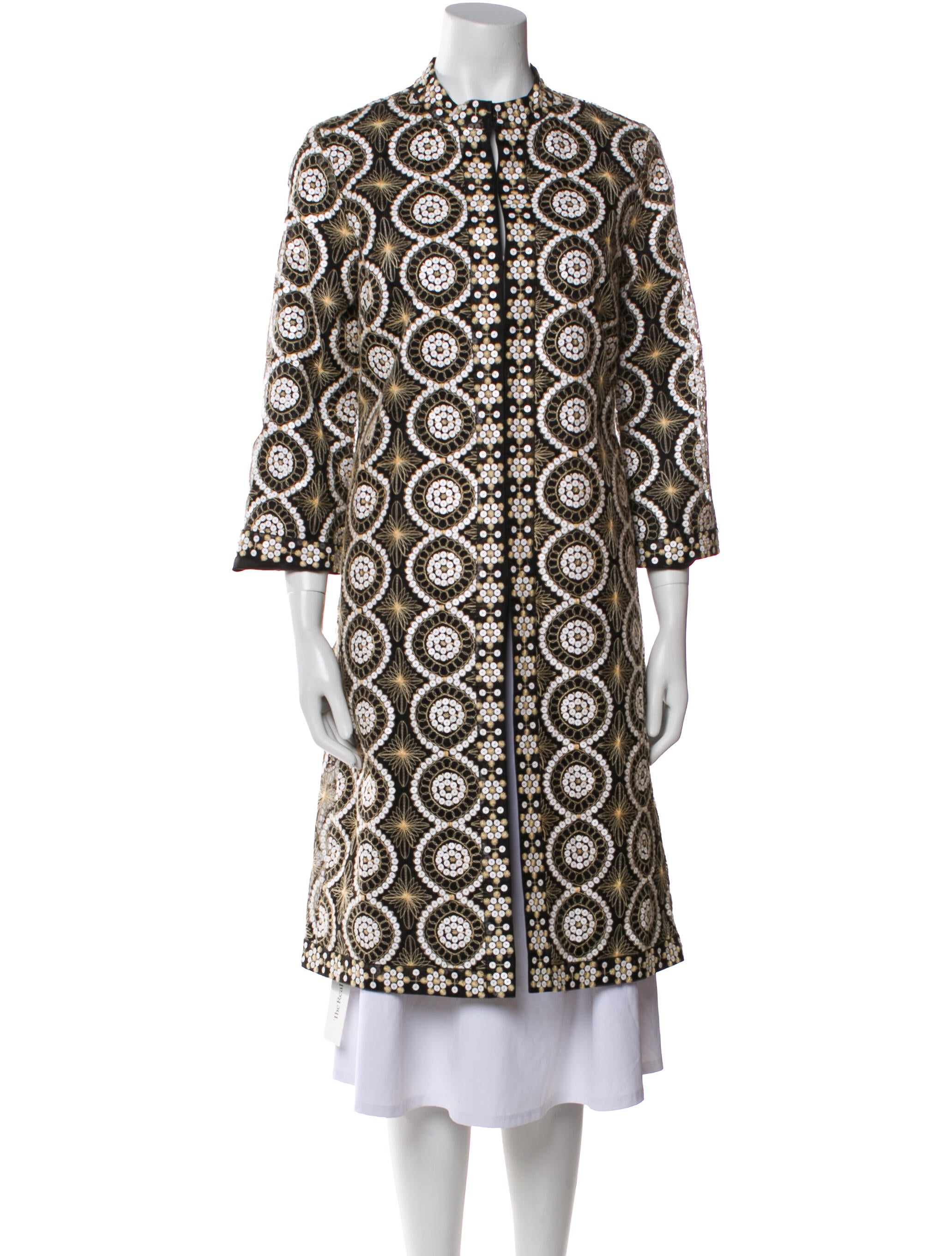 Tory Burch Nylon Polka Dot Print Trench Coat